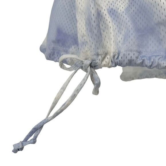 Nike Icon Clash Mesh Crop Top Purple Tie Dye Boxy Relaxed Size M Drawstring Hem - Picture 6 of 8